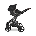 Cochecito de bebé RIMINI Premium GREEN con asiento elevador de coche RIMINI DI MARE RUBY Red&Black */opción/
